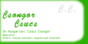 csongor csucs business card