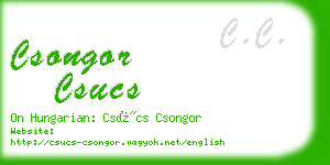 csongor csucs business card